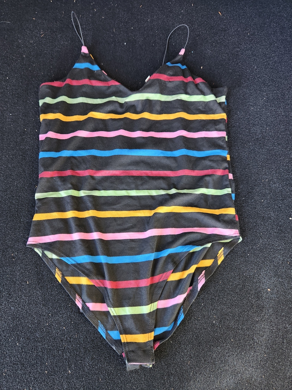 Gaze Multicolor Striped Bodysuit Women’s Size M NWT - Picture 3 of 6